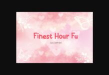 Finest Hour Fu Font Poster 1