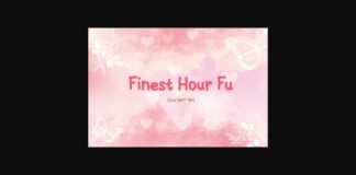 Finest Hour Fu Font Poster 1