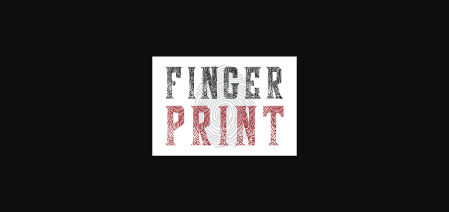 Finger Print Font Poster 3