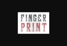 Finger Print Font Poster 1