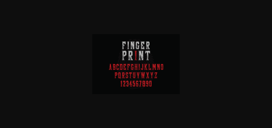 Finger Print Font Poster 6