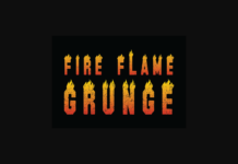 Fire Flame Grunge Font Poster 1