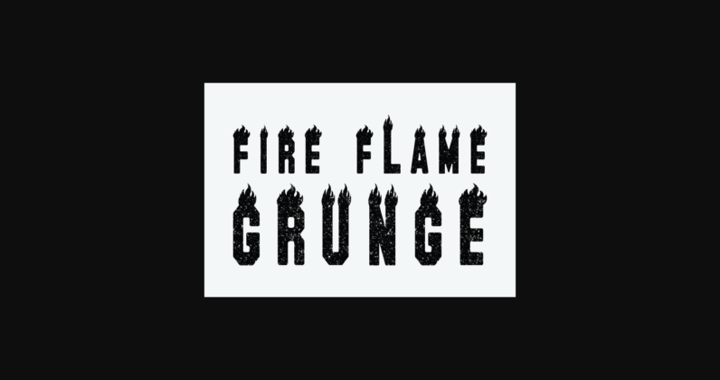Fire Flame Grunge Font Poster 5