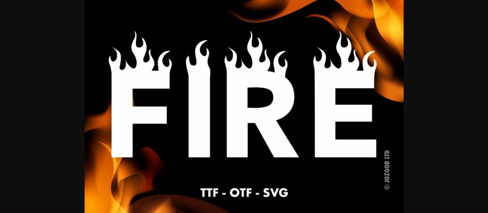 Fire Font Font Poster 3