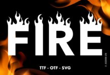 Fire Font Font Poster 1