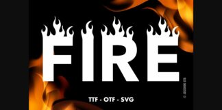 Fire Font Font Poster 1