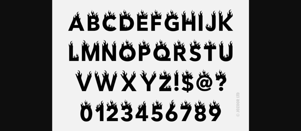 Fire Font Font Poster 4