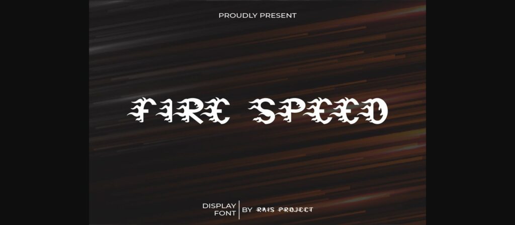 Fire Speed Font Poster 3