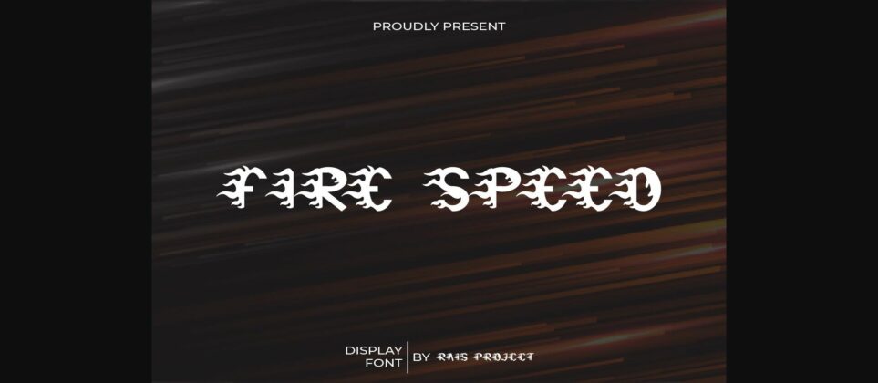 Fire Speed Font Poster 3