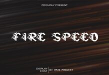 Fire Speed Font Poster 1