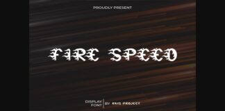 Fire Speed Font Poster 1