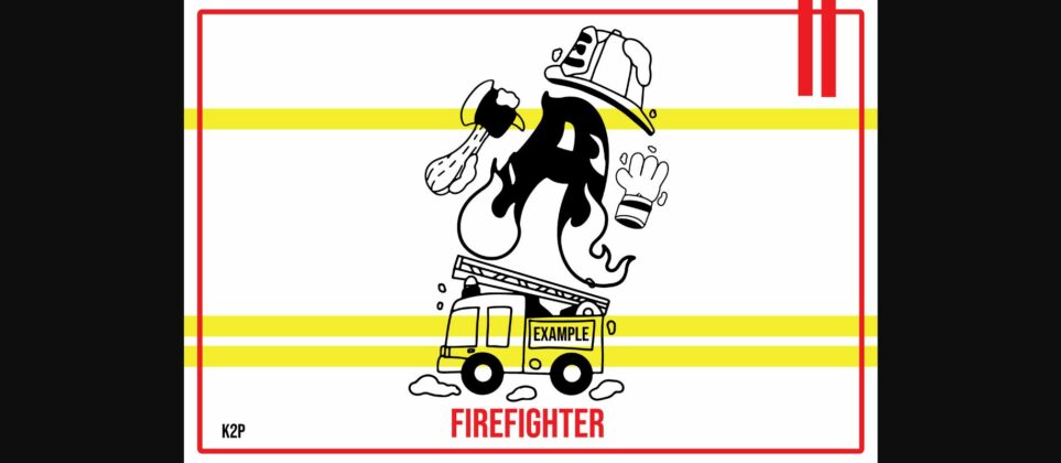 Firefighter Christmas Font Poster 6