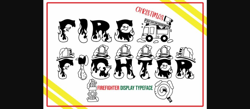 Firefighter Christmas Font Poster 8