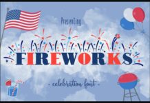 Fireworks Font Poster 1