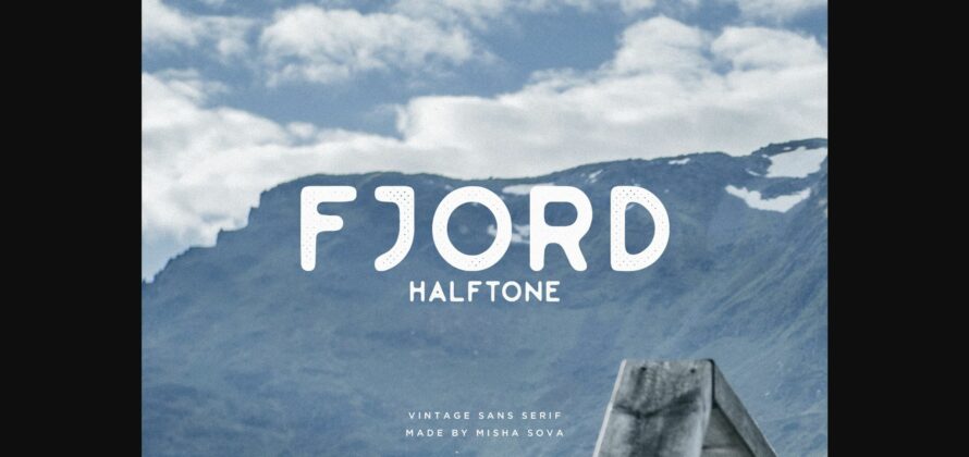 Fjord Halftone Font Poster 3