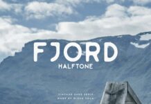 Fjord Halftone Font Poster 1