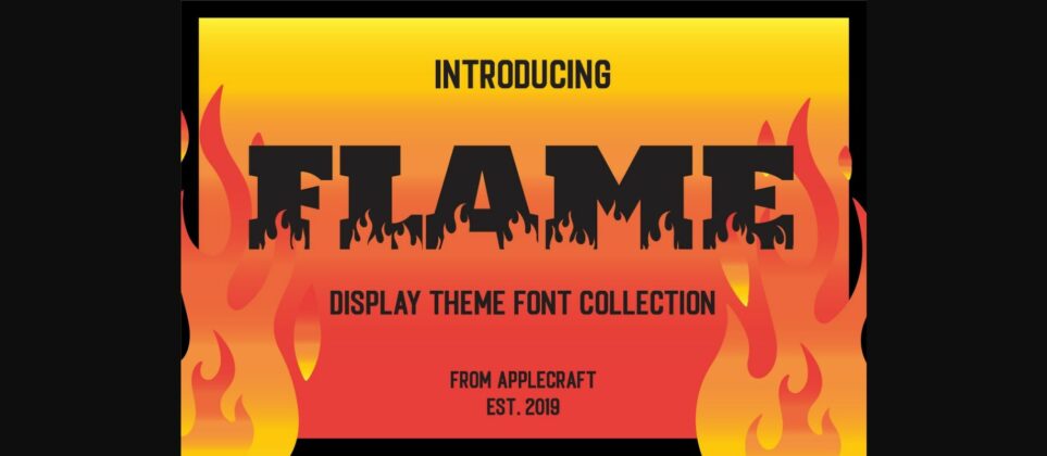 Flame Font Poster 3