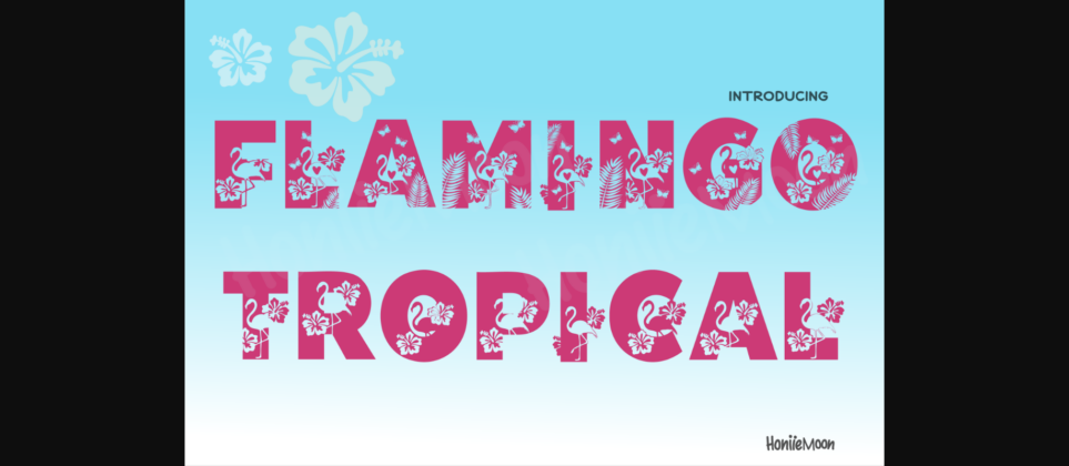 Flamingo Tropical Font Poster 3