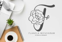 Flanela Monogram Font Poster 1