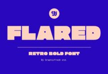 Flared Font Poster 1