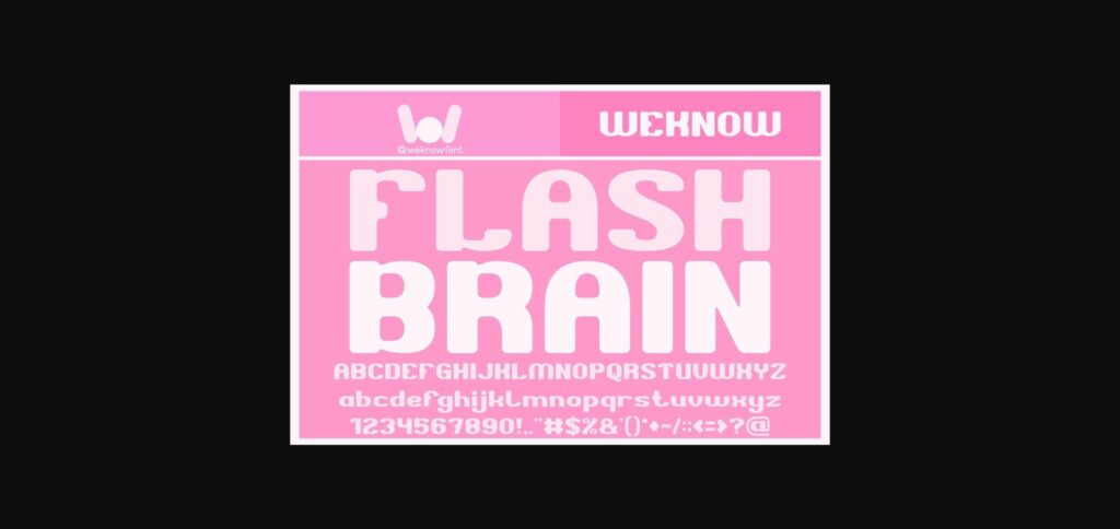 Flash Brain Font Poster 3