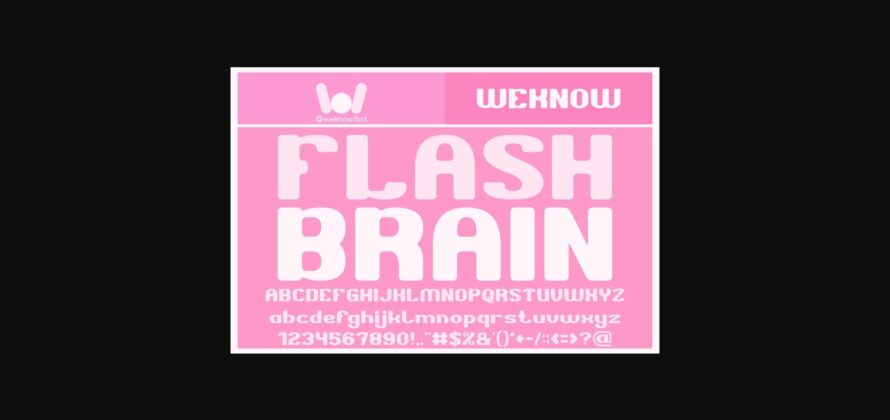 Flash Brain Font Poster 3