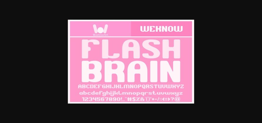 Flash Brain Font Poster 1