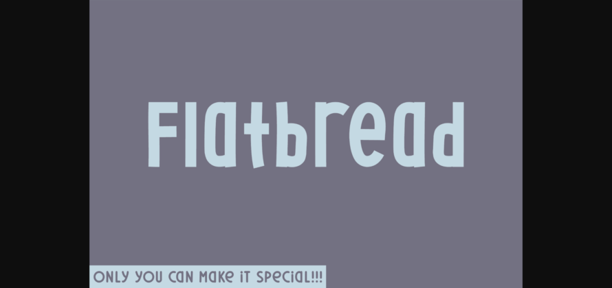 Flatbread Font Poster 3