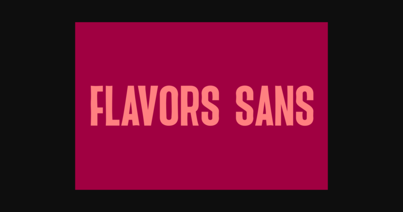 Flavor Sans Font Poster 3