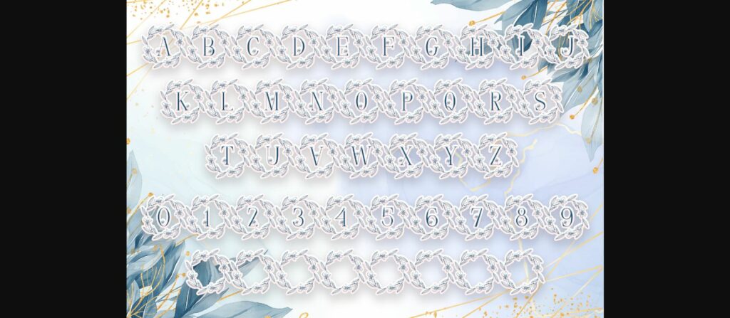 Floral Baby Monogram Font Poster 6
