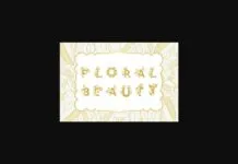 Floral Beauty Font Floral Beauty Font Poster 1