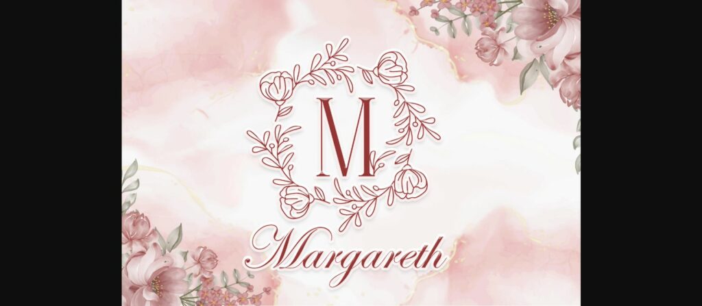 Floral Blossom Monogram Font Poster 4