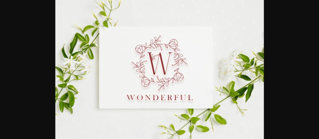 Floral Blossom Monogram Font Poster 5