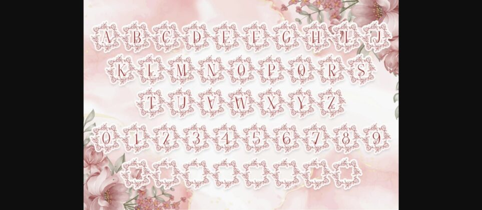 Floral Blossom Monogram Font Poster 6