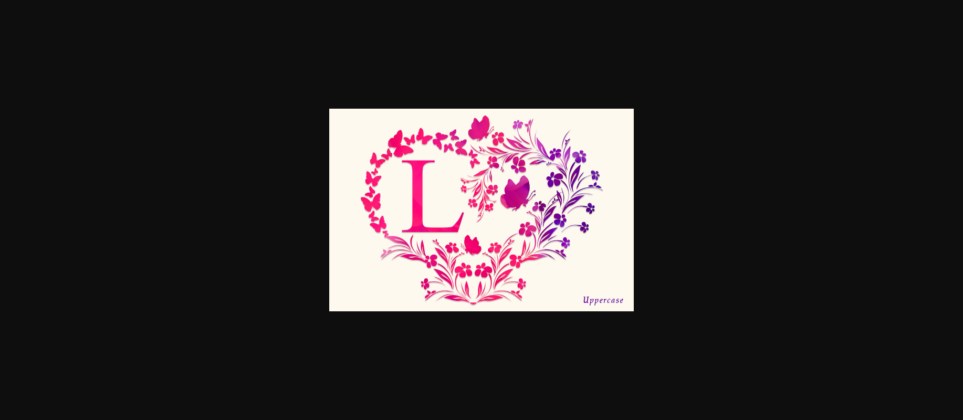 Floral Butterfly Monogram Font Poster 4
