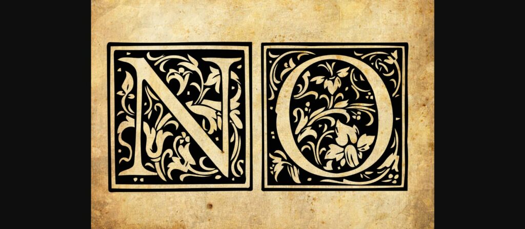 Floral Capitals Font Poster 5