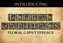 Floral Capitals Font Poster 1