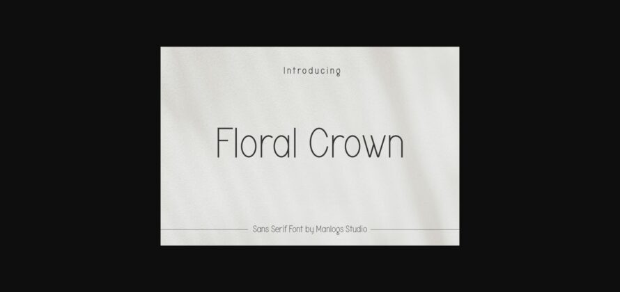 Floral Crown Font Poster 1