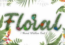 Floral Font Poster 1