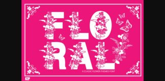 Floral Font Poster 1