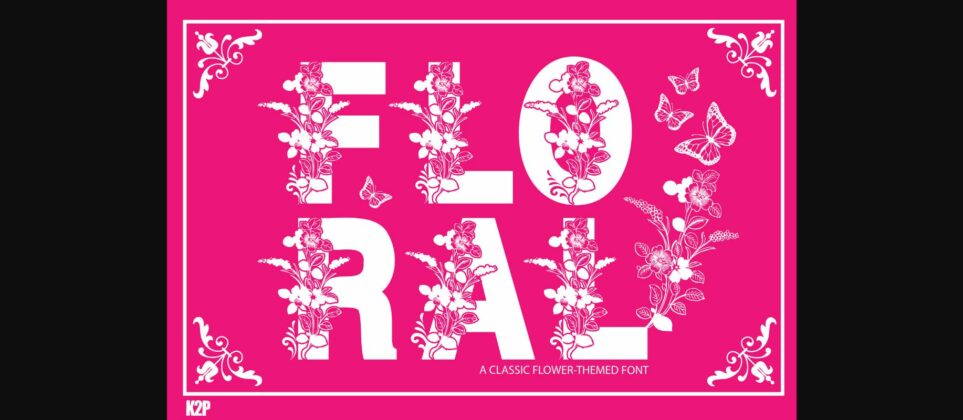 Floral Font Poster 1