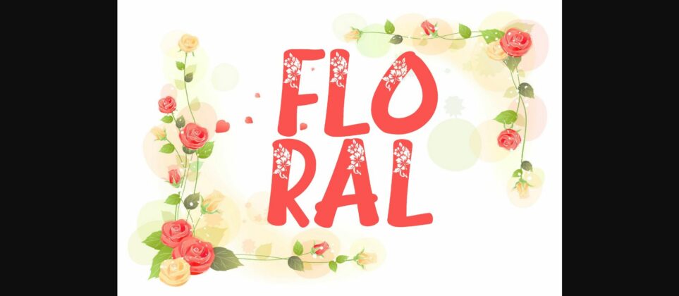 Floral Font Poster 1