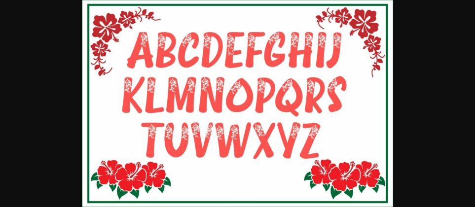 Floral Font Poster 4