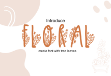 Floral Font Poster 1