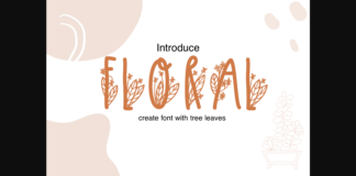 Floral Font Poster 1