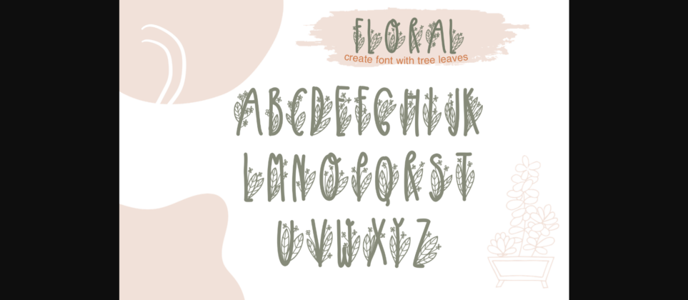 Floral Font Poster 4