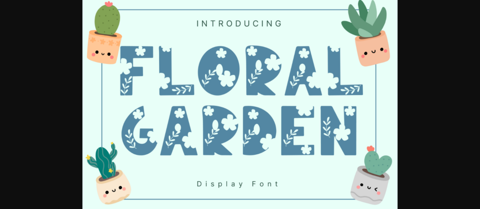 Floral Garden Font Poster 3
