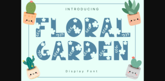 Floral Garden Font Poster 1