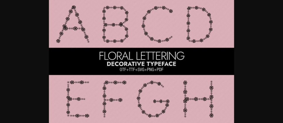 Floral Lettering Font Poster 3