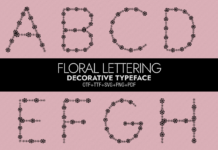 Floral Lettering Font Poster 1